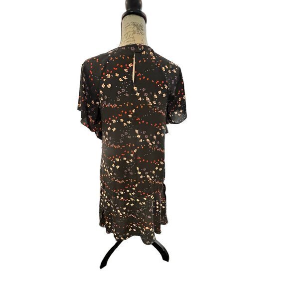 Cabi 3828 Muse Blue Floral Print Tunic Dress Women‎ Size XS Short Sleeve Boho - Picture 4 of 15